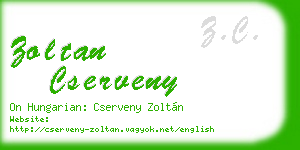zoltan cserveny business card
